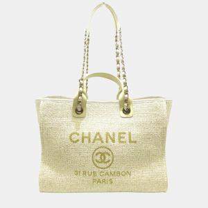 Chanel Beige Denim Deauville Tote Bag