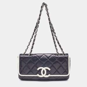 Chanel Black Quilted Leather Divine Medium Flap Bag