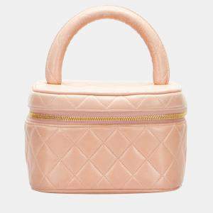 Chanel Pink CC Matelasse Vanity Bag