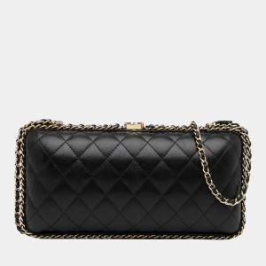 Chanel Black Chain Around Clutch