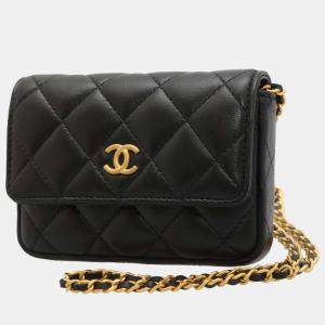 Chanel Black Leather CC Mini Flap Bag