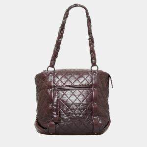 Chanel Brown Animal skin Quilted Leather Lady Braid Tote Tote Bag