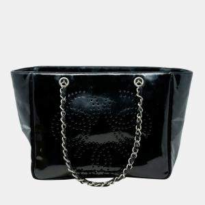 Chanel Vintage Perforated Logo Chain Tote - AWL2646