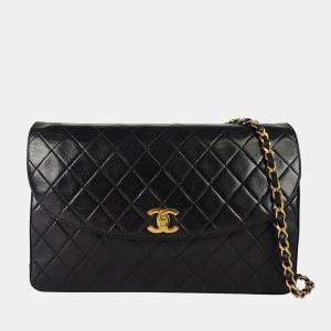 Pre Owned Chanel Classic Timeless in Black Matelassé leather shoulder bag