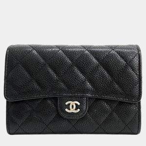 Chanel Black Caviar Leather CC Wallet