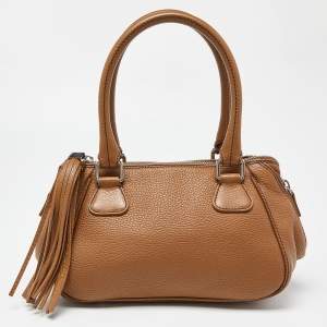 Pre Owned Chanel Brown Leather LAX Tassel Bag