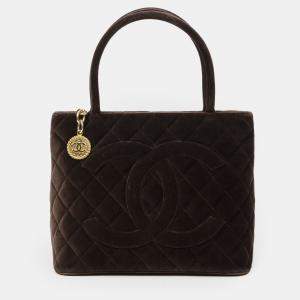 Pre Owned Chanel Velvet Medallion Tote