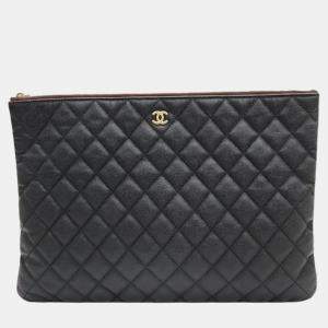 Chanel Caviar Clutch Large