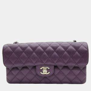 Chanel Purple Caviar New Classic Baguette Bag
