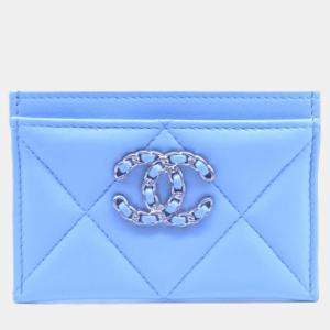 Chanel Blue Leather 19 card wallet
