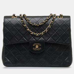 Pre Owned Chanel Medium Tall Classic Lambskin Double Flap
