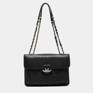 Pre Owned Chanel Black Quilted Leather Small CC Box Flap Bag