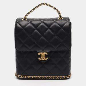 Pre Owned Chanel Caviar Chain Backpack AS4490