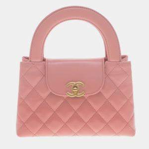 Pre Owned Chanel Pink Leather Kelly Shopping Bag
