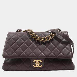 Pre Owned Chanel Womens Trapezio Purple