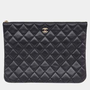 Pre Owned Chanel Lambskin Neodium Clutch