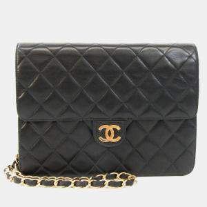 Chanel Black Quilted Leather Mini Square Flap Bag