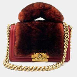 Chanel Red Orylag Top Handle Boy Bag