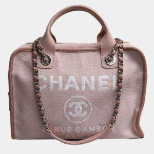 Chanel Pink Denim Small Deauville Shoulder Bags