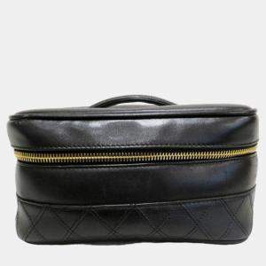 Chanel Black Leather CC  Vanity Bag