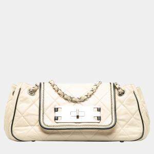 Chanel White Accordion East/West