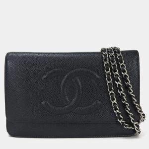 Chanel Caviar Leather  Timeless Wallet On Chain