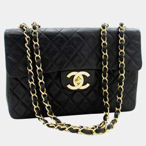 Chanel  Lambskin Leather Maxi Classic Single Flap Shoulder Bags