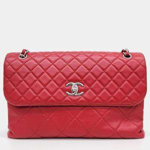 Chanel Red Leather In-Business Flap Bag