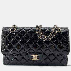 Chanel Black Patent Leather Classic Double Flap Bag