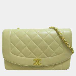 Chanel Beige Leather Medium Vintage Diana Flap Bag