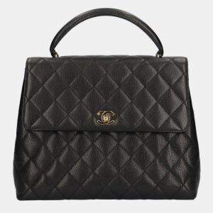 Chanel Black Caviar Leather Vintage Kelly Bag