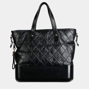 Chanel Black Leather Gabrielle Shoulder Bag