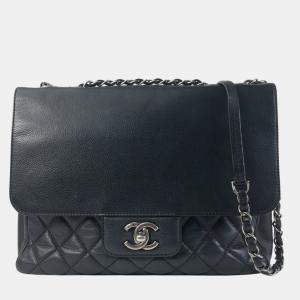 Chanel Black Leather Flap Shoulder Bag