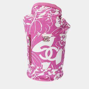 Chanel Pink/White Canvas Coco Beach Backpack