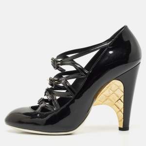 Chanel Black Patent Leather Mary Jane Pumps Size 39.5