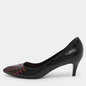 Chanel Black Patent Leather Pumps Size 38.5