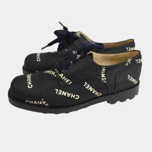 Pre Owned Chanel Sneakers Shoes Black Canvas 36