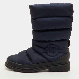مملوكة مسبقًا Chanel Size 40.5 Blue Nylon Snow Boots