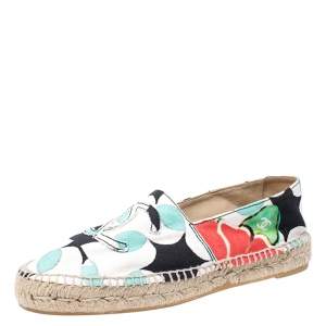 Pre Owned Chanel Multicolor Print Canvas CC Espadrille Size 41