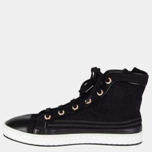 Chanel Black Hi Top Sneakers Size EU 40
