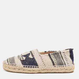 Chanel Tricolor Tweed CC Espadrille Flats Size 36