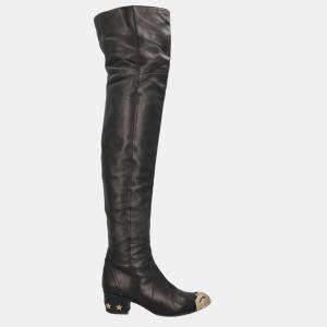 Chanel  Women's Leather Boots - Black - EU 40