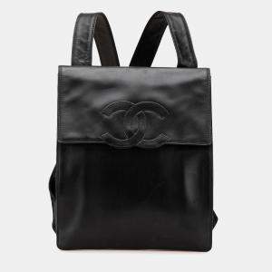 Chanel Black CC Lambskin Backpack