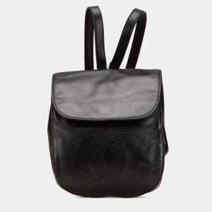 Chanel Black CC Lambskin Backpack