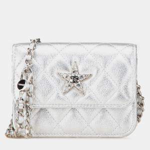 Chanel Metallic Lambskin Crystal Star Chain Belt Bag