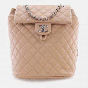 Chanel Beige Lambskin Small Urban Spirit Backpack