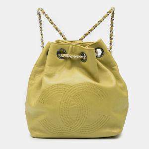 Pre Owned CC Lambskin Drawstring Backpack