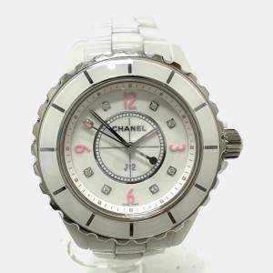 Chanel White Ceramic J12 H4863 Quartz Women's Wristwatch 33 mm