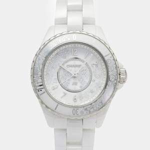 Chanel White Ceramic J12 H6477 Quartz Women's Wristwatch 33 mm