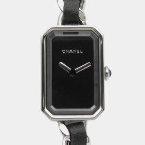 Chanel Black Stainless Steel Premiere Quartz Women's Wristwatch 16 mm